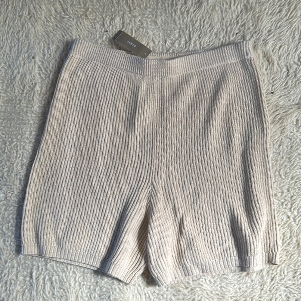 J.Crew cotton/cashmere shorts. 85% cotton, 15% cashmere.